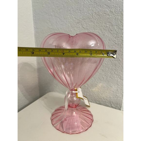 Cupcakes and Cashmere Candlestick Holder Decorative PINK HEART - Picture 6 of 6